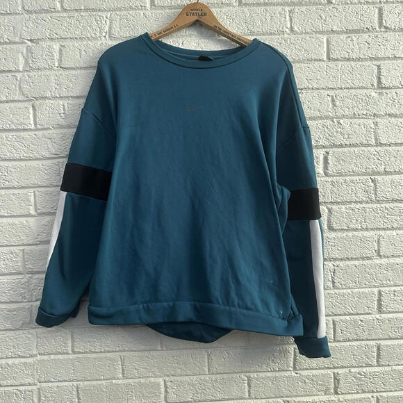 Nike Dri-Fit Swoosh Women’s Blue Hooded Sweatshirt Activewear‎ XL - Picture 2 of 3